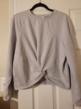 lululemon Light Gray Twist-Front Crew Sweatshirt